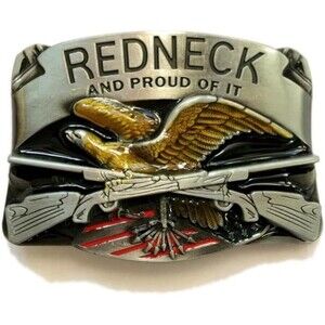 Redneck Belt Buckle Eagle Western Cowboy Native American Motorcyclist